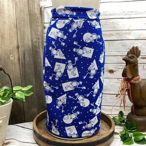 LuLaRoe Cassie Kermit Frog Toilet Paper Disney L Knee Length Muppets Blue White